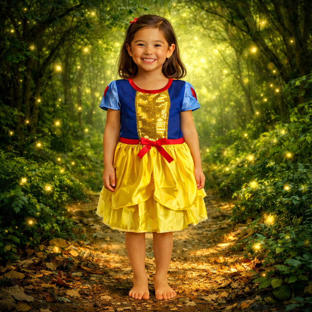 🍎 Fantasia Princesa Clássica do Bosque Infantil