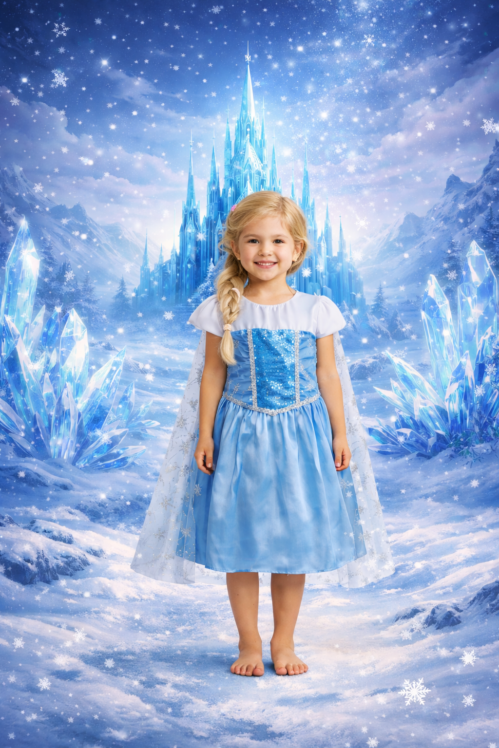 ❄ Fantasia Princesa do Gelo Infantil