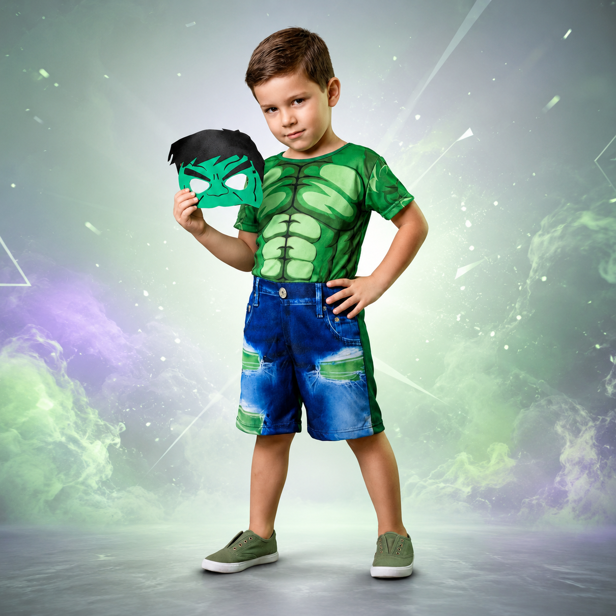 Fantasia Infantil Herói Verde