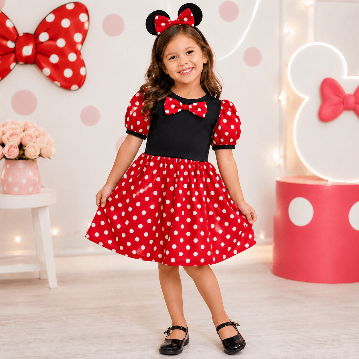 Fantasia Infantil Minnie Vermelha