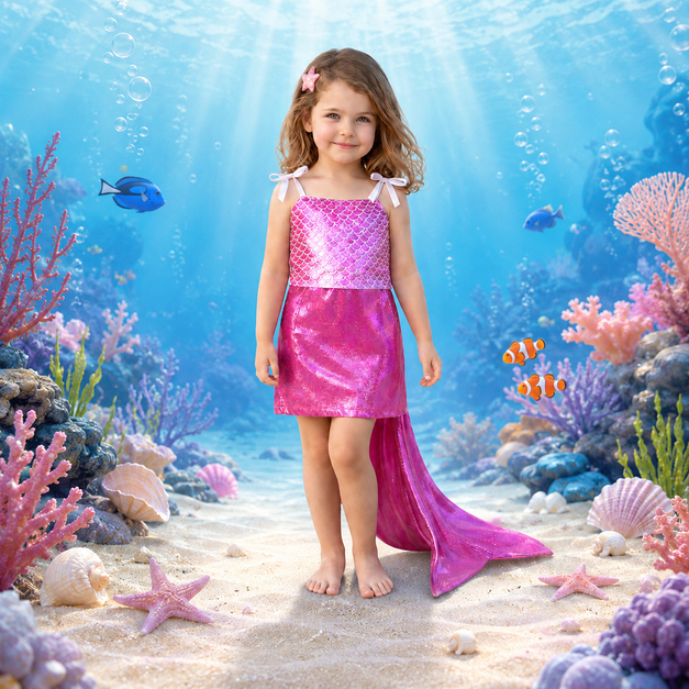Sereia Rosa Brilhante